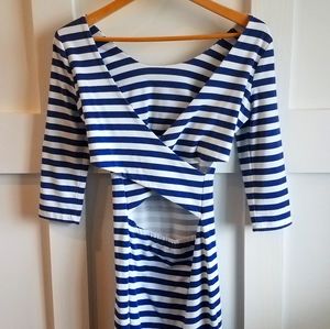 Billabong Blue and White Striped Dress